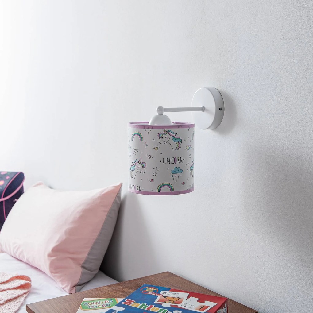 Euluna Applique Unicorn, bianco, con motivo unicorno