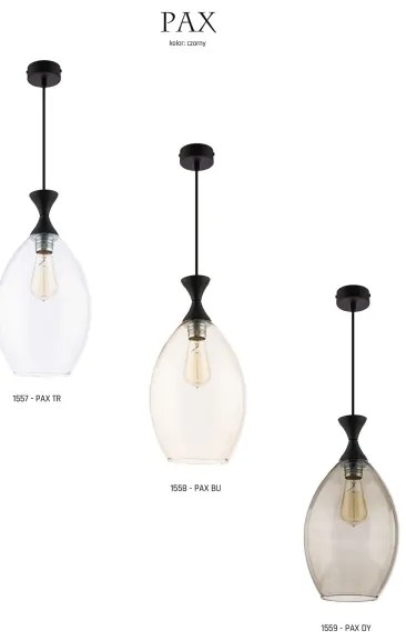 Jupiter 1558 - PAX BU - Lampada a sospensione PAX E27/60W