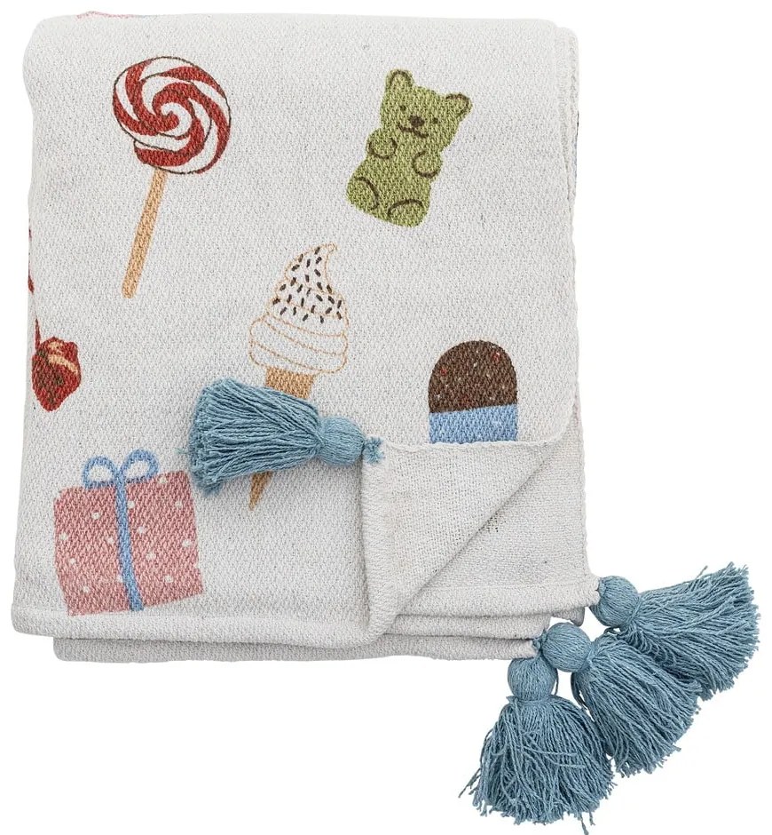 Coperta bianca per bambini 130x160 cm Sweets - Bloomingville Mini