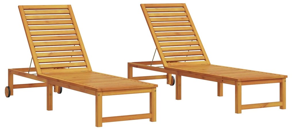 Lettini 2 pcs legno massello di acacia, lettino legno massello di acacia