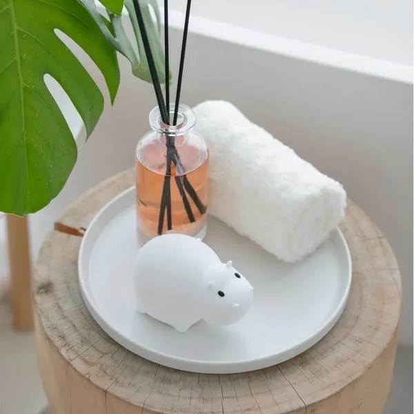 MegaLight - LED RGB Ricaricabile per bambini touch lampada per vasca da bagno SWIMMY HIPPO LED/5V