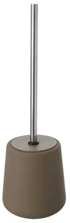 Portascopino wc in ceramica da appoggio linea Sidney tortora