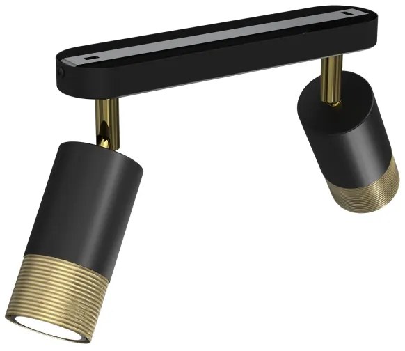 Faretto LINK 2xGU10/8W/230V nero/ottone