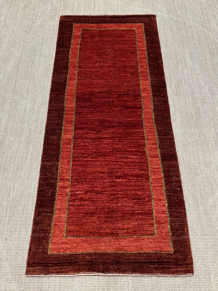 Loribaft Tappeto persiano 200x90 Rosso (Iran) Annodato A Mano