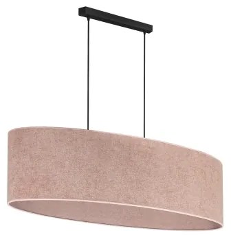 Duolla - Lampadario a sospensione con filo OVAL 2xE27/15W/230V rosa