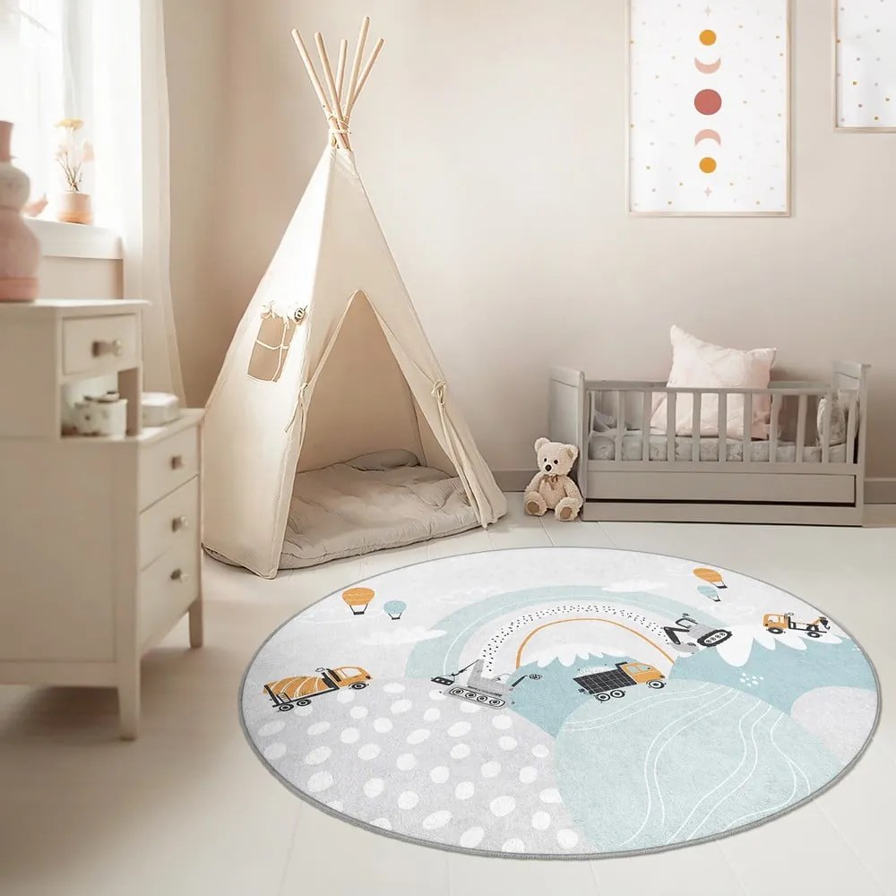 Tappeto per bambini lavabile ø150 cm Snowy Hills – Mila Home