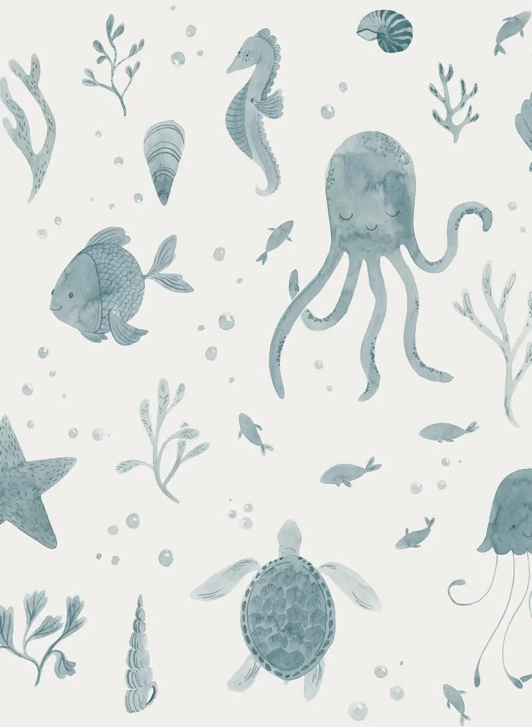 Sandberg Carta da parati Della - Ocean Blue