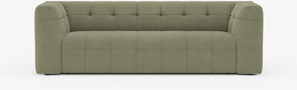 Mosaic Divano 3 e 4 posti modulare in bouclé: capitonné e design in tessuto smacchiabile T21