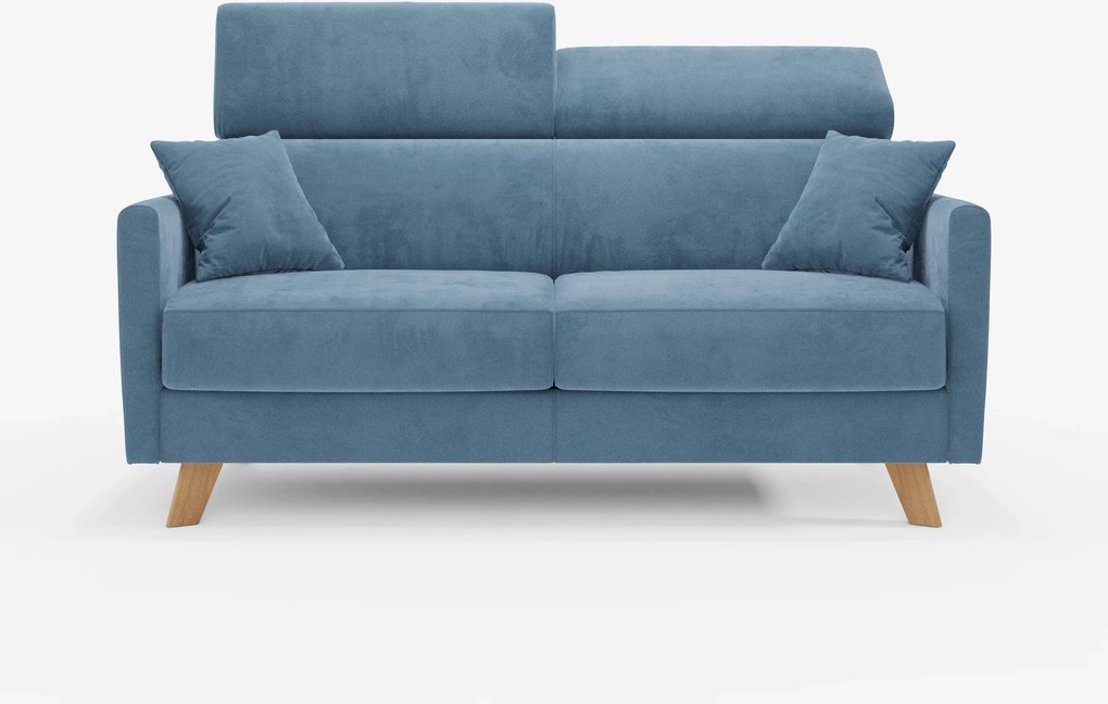 Francy divano letto con poggiatesta regolabili - 100% sfoderabile in elegante tessuto smacchiabile T30