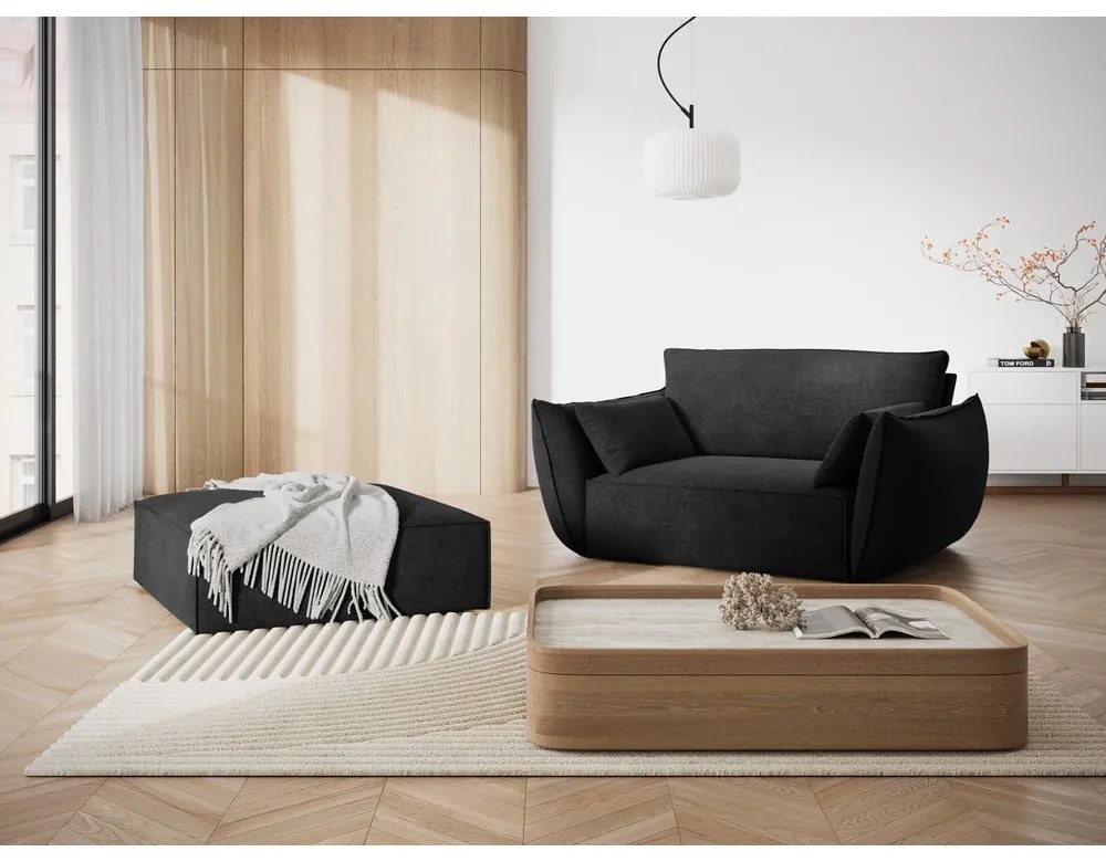 Pouf grigio scuro Vanda - Mazzini Sofas