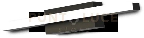 Linear-40 applique da parete o soffitto nero opaco a led 10w dimmer...