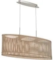 Lampadario Industrial Sendero 2 Luci Acciaio Grigio Opaco Diffusore Acero