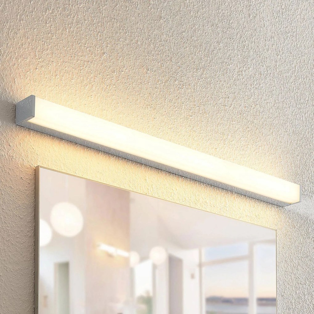 Lampada LED per il bagno Klea di Lindby, 90 cm, cromo, alluminio, IP44