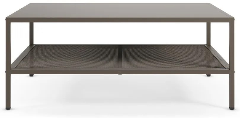 Tavolino da salotto grigio in metallo 60x100 cm Fayna – Marckeric