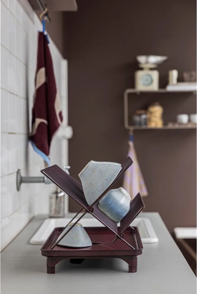 Scolapiatti a due piani burgundy 42x29 cm Dry-It – Mette Ditmer Denmark