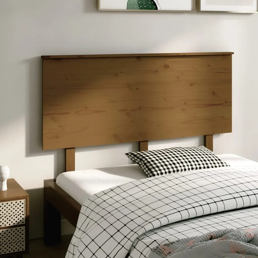 Testiera Per Letto Ambra 139x6x82,5cm İn Legno Massello Di Pino /