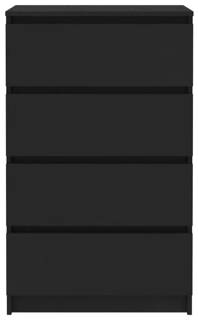 Credenza nera 60x35x98,5 cm in legno multistrato