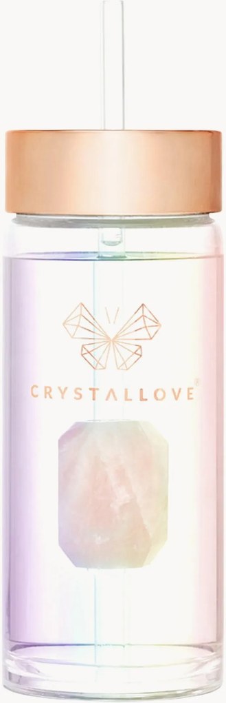 Borraccia in quarzo rosa Hologram Crystallove