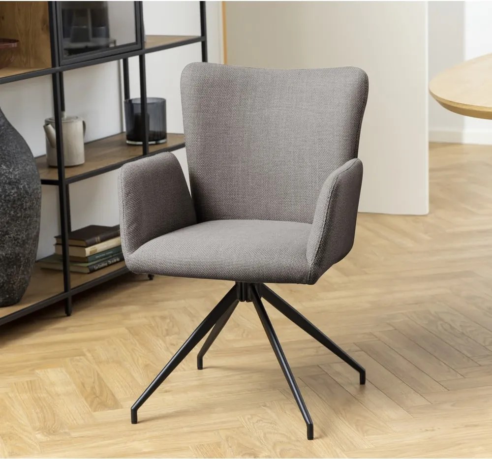 Set di sedie da pranzo grigia in imbottito 2 pz Laura – Actona