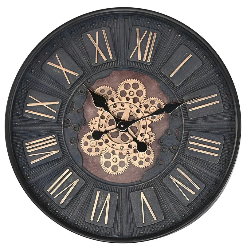 Orologio da parete legno chiaro e oro ø 47 cm CASITAS