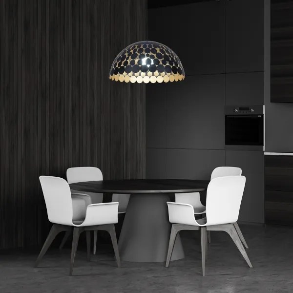 Lampadario a sospensione con filo LISA BLACK 1xE27/60W/230V