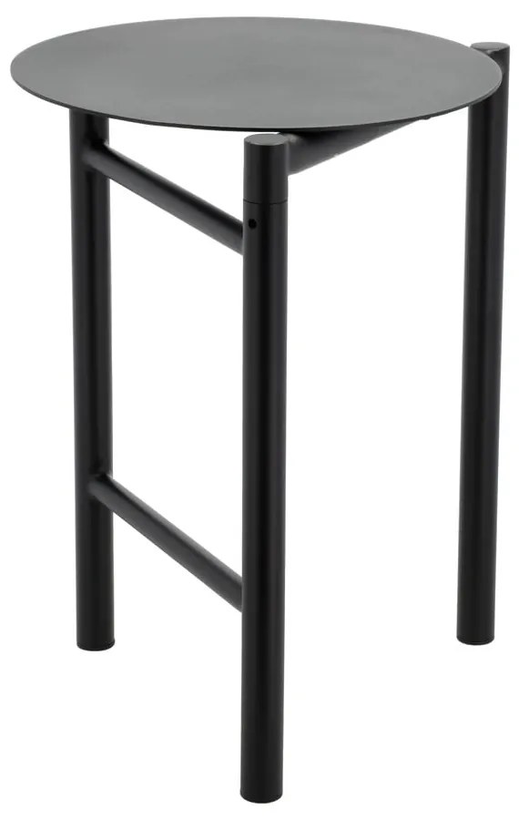 Sgabello in metallo nero Disc - Zone