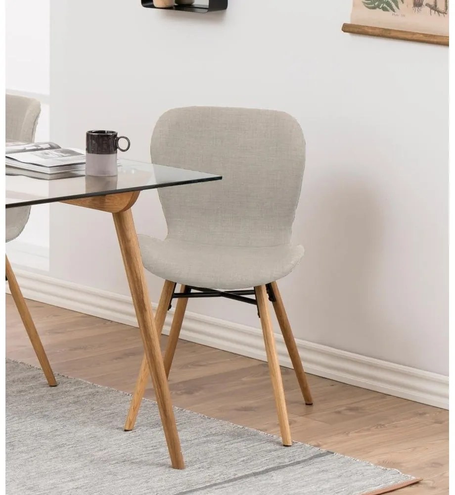 Set di 2 sedie da pranzo beige Batilda - Actona