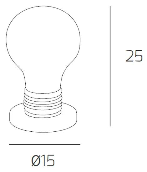 Lampada Da Scrivania Contemporanea Big Lamp Metallo Cromo Vetro Trasp 1 Luce E27