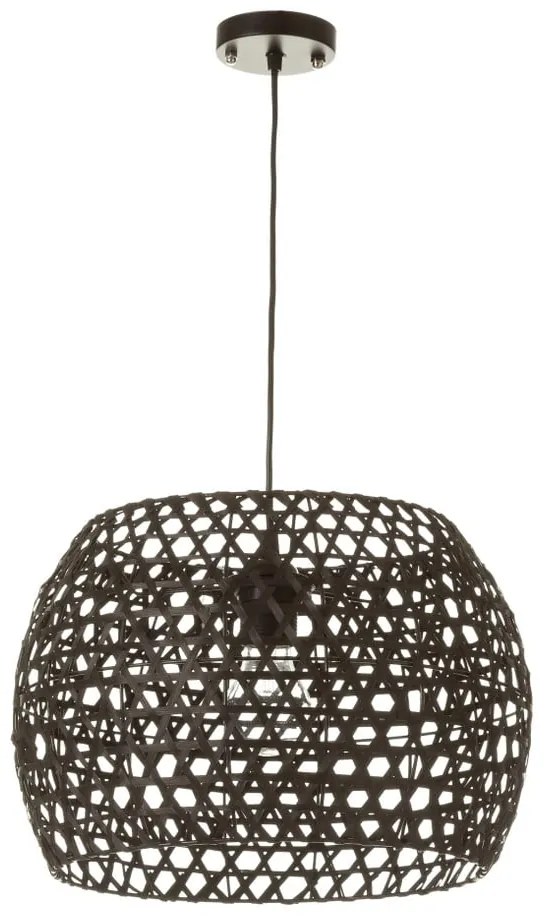 Lampada da soffitto in bambù nero con paralume in bambù ø 35 cm - Casa Selección