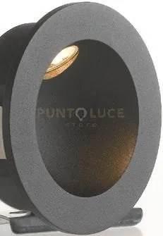 Segnapassi led onyx nero tondo 3w 420lm 4000k ip54 7,4x4,8cm