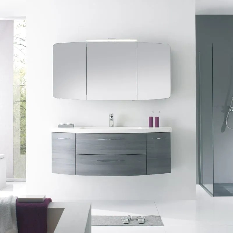 Mobile da bagno sospeso sotto lavabo L 139 x H 48 x P 48 cm bianco, 2 cassetti 2 ante PELIPAL Cassca