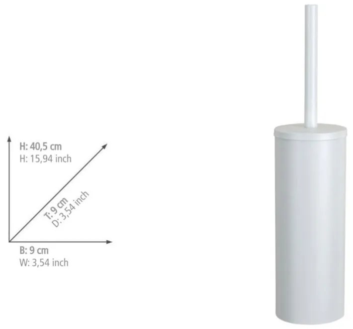 Scopino WC bianco opaco in acciaio inox Orea – Wenko