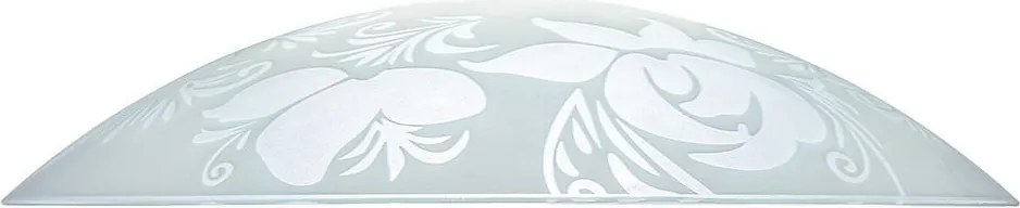 Prezent 45141 - Ricambio in vetro per lampadario PLATE E27 Ø 45 cm trasparente/bianco