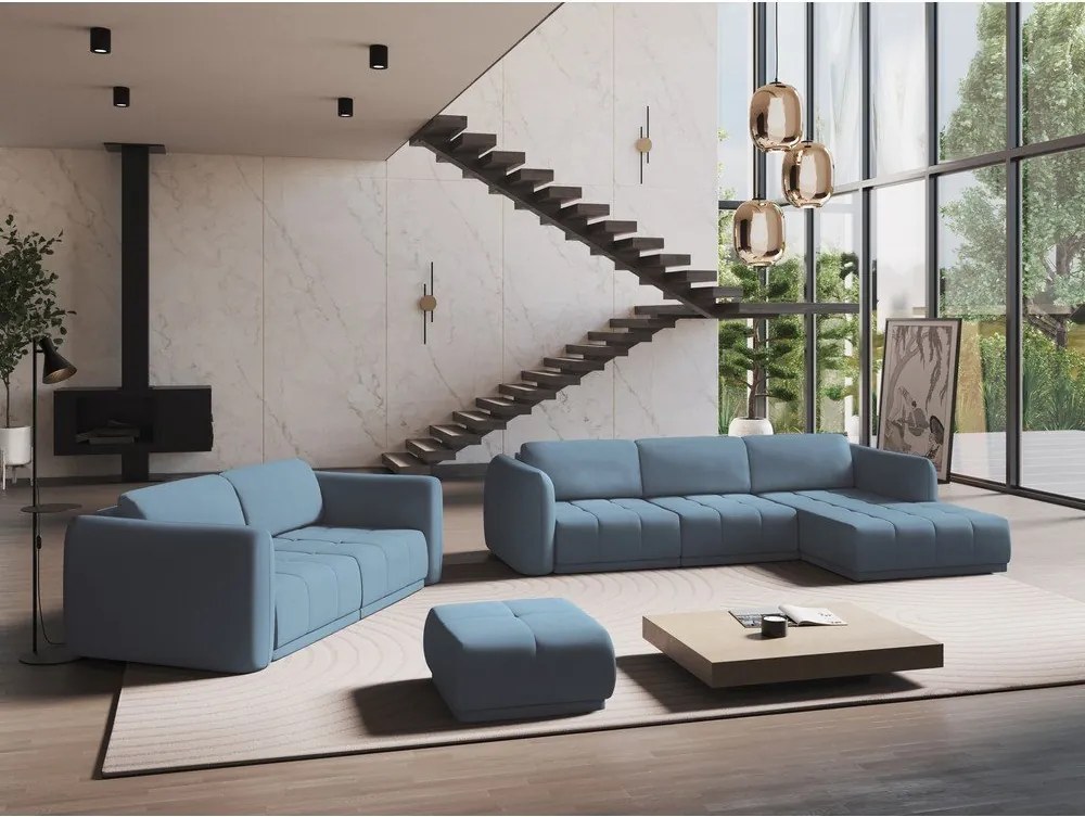 Divano azzurro 210 cm Hoku – Makamii