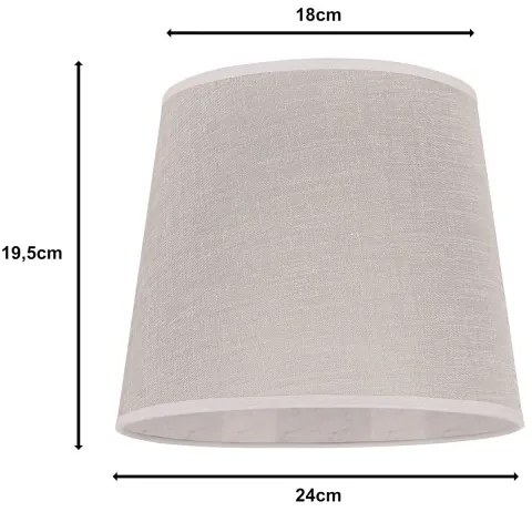 Duolla - Paralume per lampada da tavolo CLASSIC M E27 diametro 24 cm beige