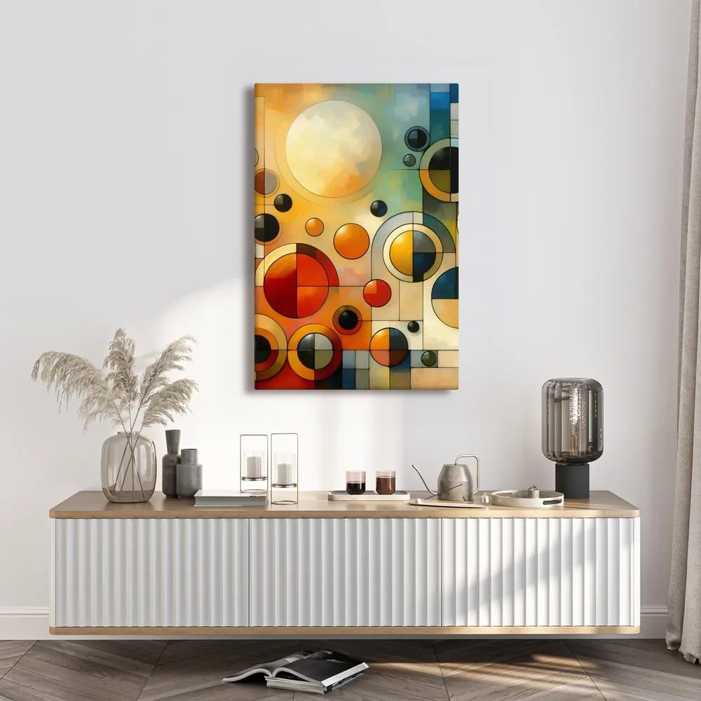 Quadro su tela – Astrazione con cerchi e colori