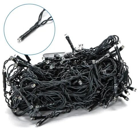 Aigostar - Catena di Natale solare a LED 100xLED/8 funzioni 8x0,6m IP65 bianco freddo