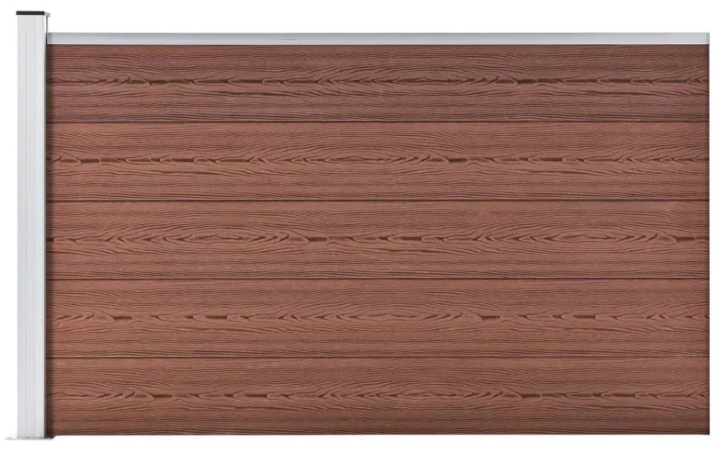 Pannello Di Recinzione İn Wpc 175x105 Cm Marrone /