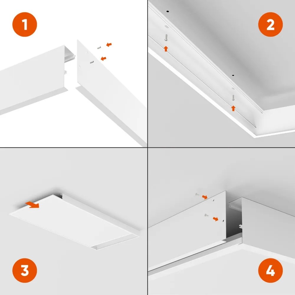 Cornice per pannello LED 120x60 Colore del corpo Bianco
