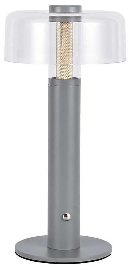 LED Lampada da tavolo ricaricabile dimmerabile LED/1W/5V 3000K 1800 mAh grigio