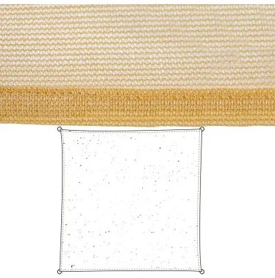 Vele parasole 500 x 500 x 1 cm Beige Polietilene