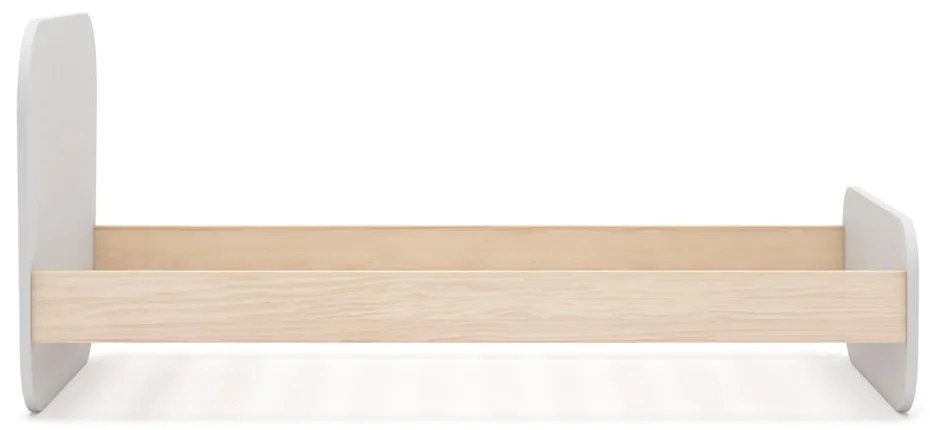 Letto da bambini bianco con effetto pino con rete inclusa 90x190 cm Esteban – Marckeric