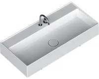 Lavabo lavatrucco Domus Falerii bianco lucido 100x46 cm installazione sospesa o da appoggio