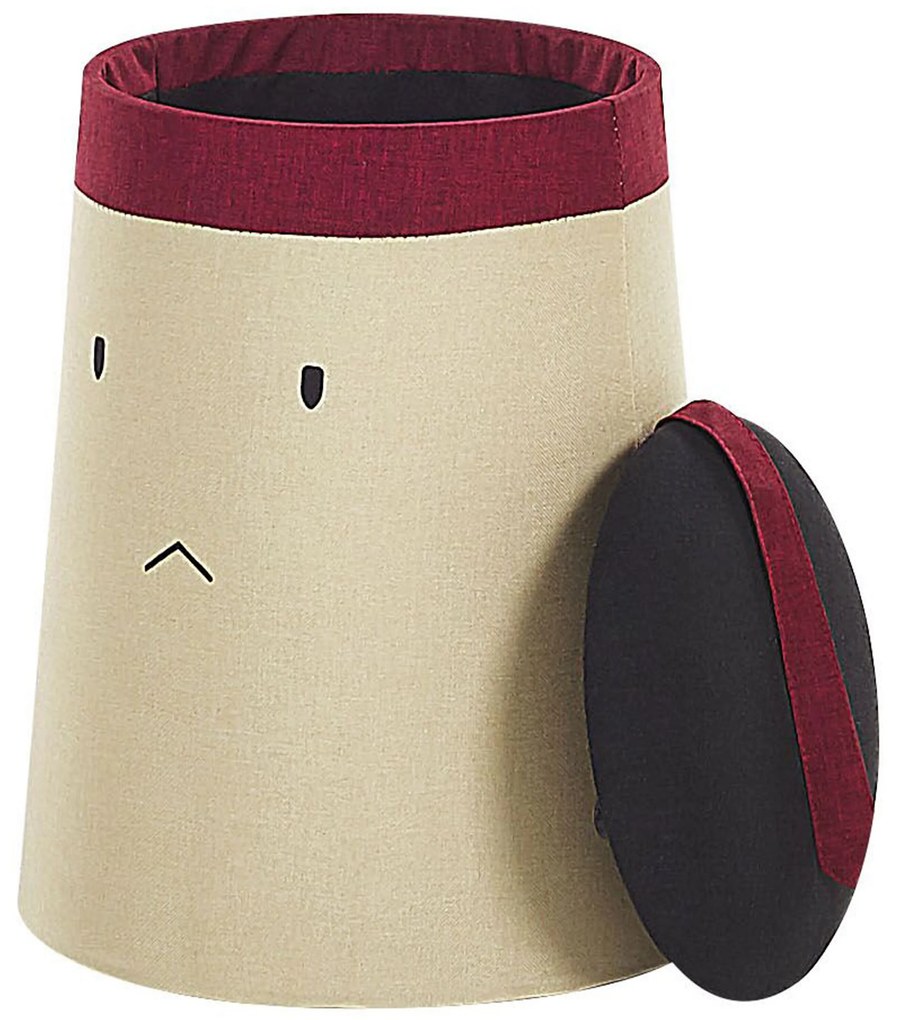 Pouf per bambini con contenitore beige SAMURAI Beliani