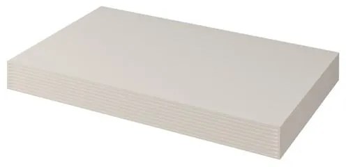 Top per lavabo Plissé BADEN HAUS L 80 x H 8 x P 50 cm bianco  mdf, opaco