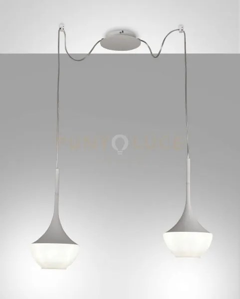 Apollo sospensione bianca 2 luce 3623-42-102