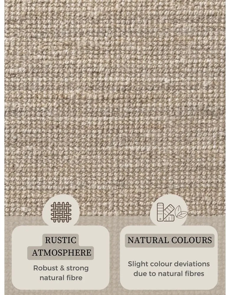 Tappeto rotondo color crema in iuta ø 200 cm Bouclé Jaipur – Hanse Home