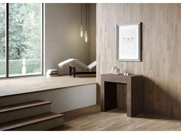 Consolle allungabile a 299 cm Allin Noce 78x47 cm con allunghe Interne