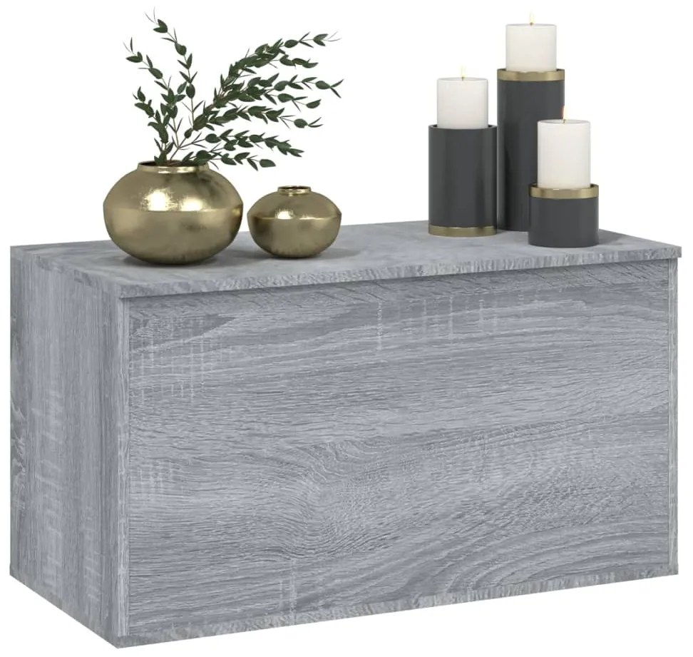 Cassapanca grigio sonoma 84x42x46 cm in legno ingegnerizzato
