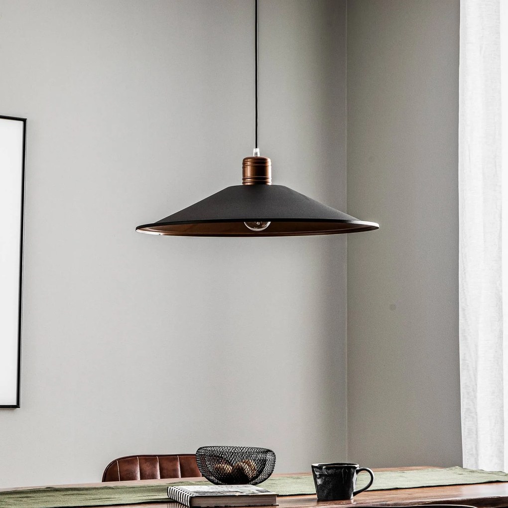 Nowodvorski Lighting Lampada a sospensione Garret I in marrone scuro/rame Ø 50 cm
